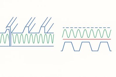 Schematyczne porównanie przekroju dachu z płyty warstwowej i dachu w układzie kanapka.
