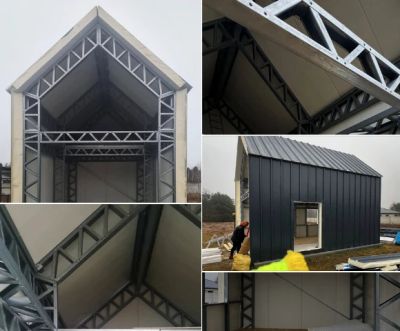 Etapy budowy domu modułowego Easy Box - szkielet, płyty, wykończenie