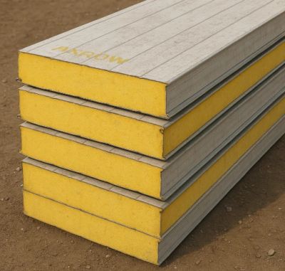 Przekrój płyty warstwowej PIR